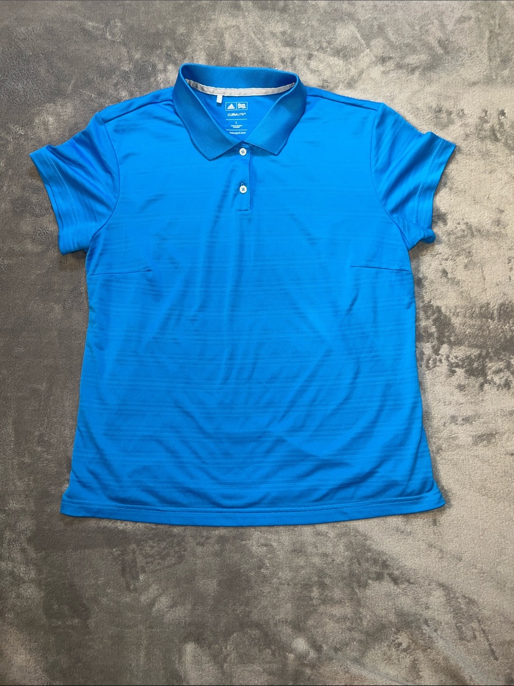 adidas Women's Short Sleeve Polo in Bright Blue